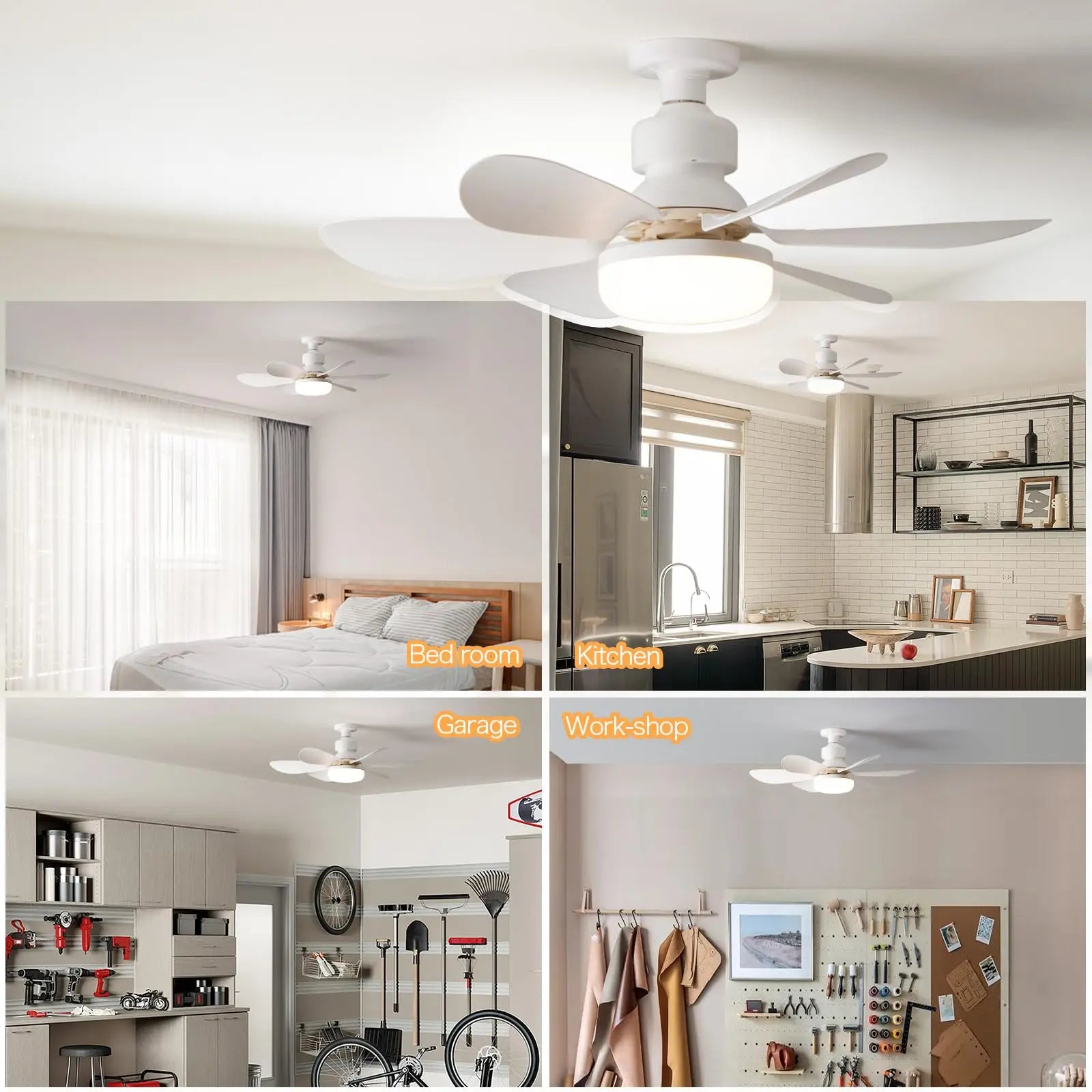 40W LED Ceiling Fan Light with Remote, E27, 85-265V - TechNova Innovate
