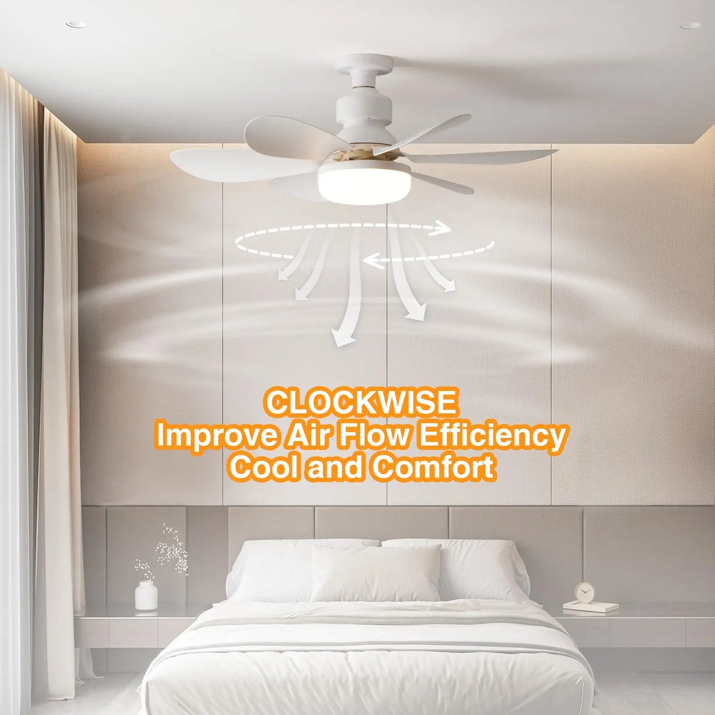 40W LED Ceiling Fan Light with Remote, E27, 85-265V - TechNova Innovate