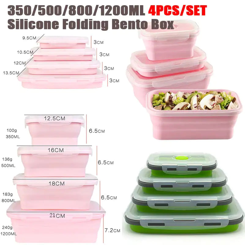 Silicone Rectangle Lunch Box Set - TechNova Innovate