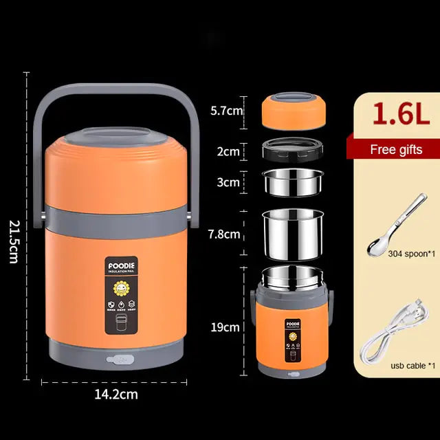 2L USB Electric Heated Lunch Box - TechNova Innovate