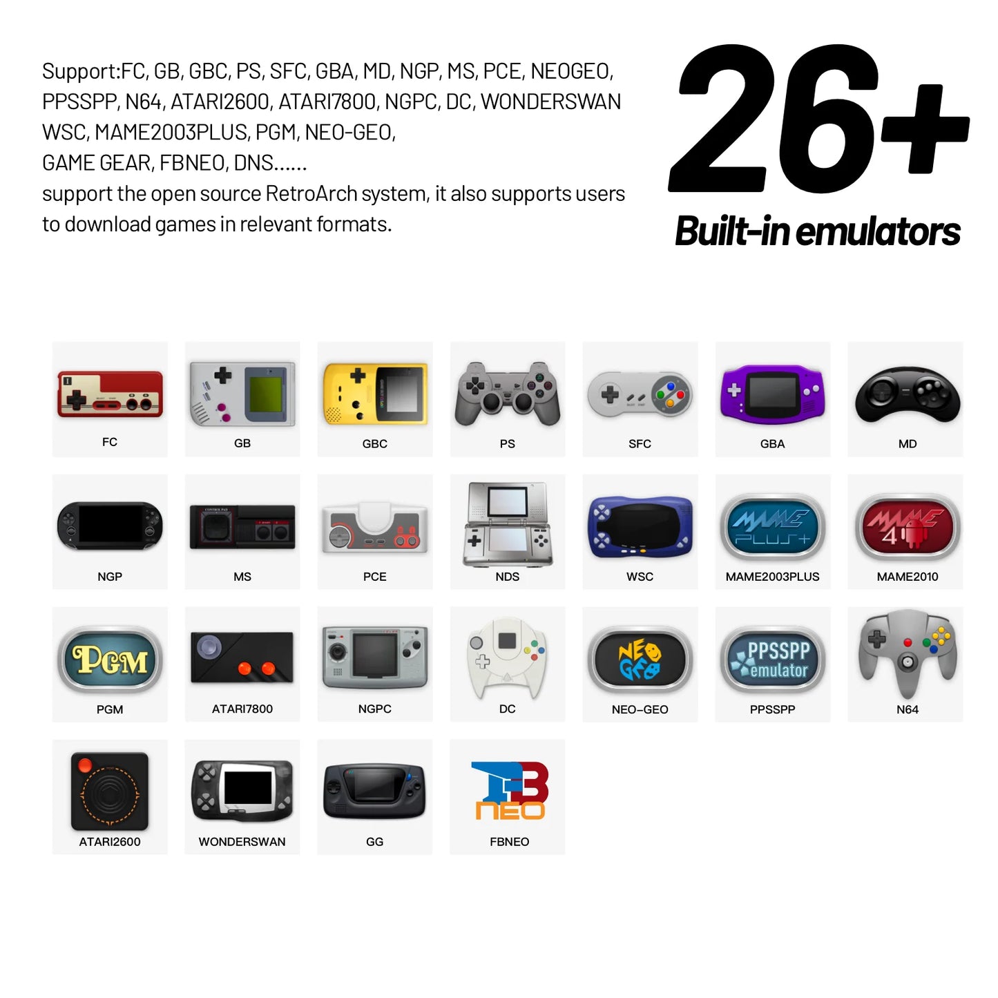 Trimui Smart Pro Handheld Console with 4.96'' IPS Screen and RGB Lighting - TechNova Innovate