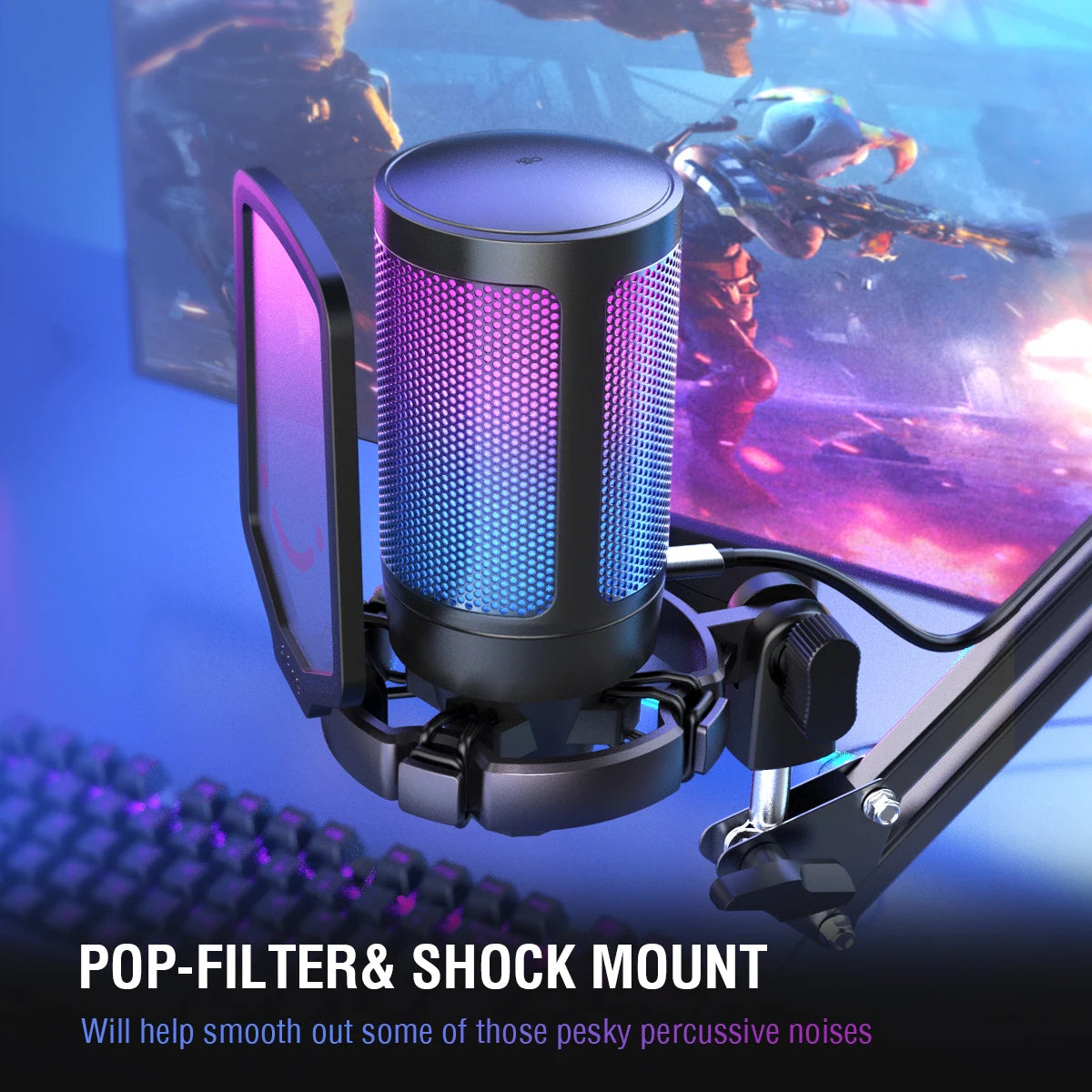FIFINE USB Gaming Microphone with RGB for PC/PS4/PS5/MAC - TechNova Innovate