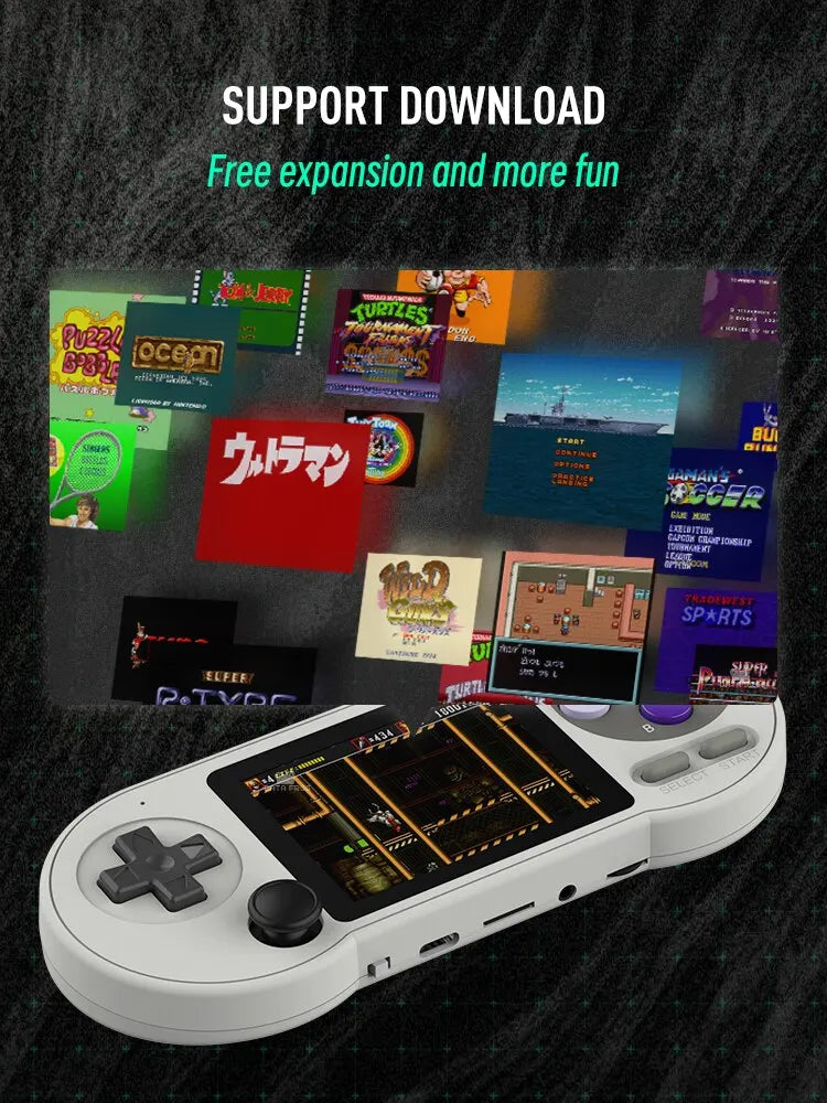 DATA FROG SF2000 Handheld Console with 3 Inch IPS Screen and 6000 Built-in Retro Games for Kids - TechNova Innovate