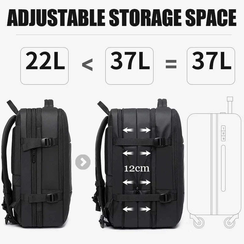 BANGE Expandable USB Travel Backpack 17.3" - TechNova Innovate
