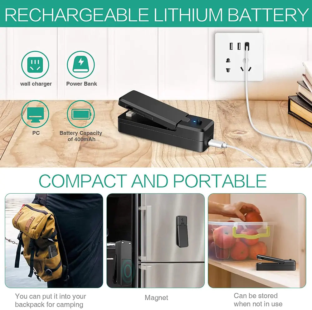 Portable Bag Vacuum Heat Sealer - TechNova Innovate