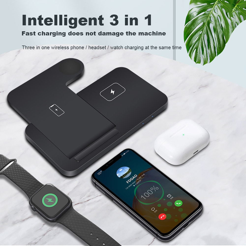 3in1 Wireless Fast Charger Dock Station - TechNova Innovate