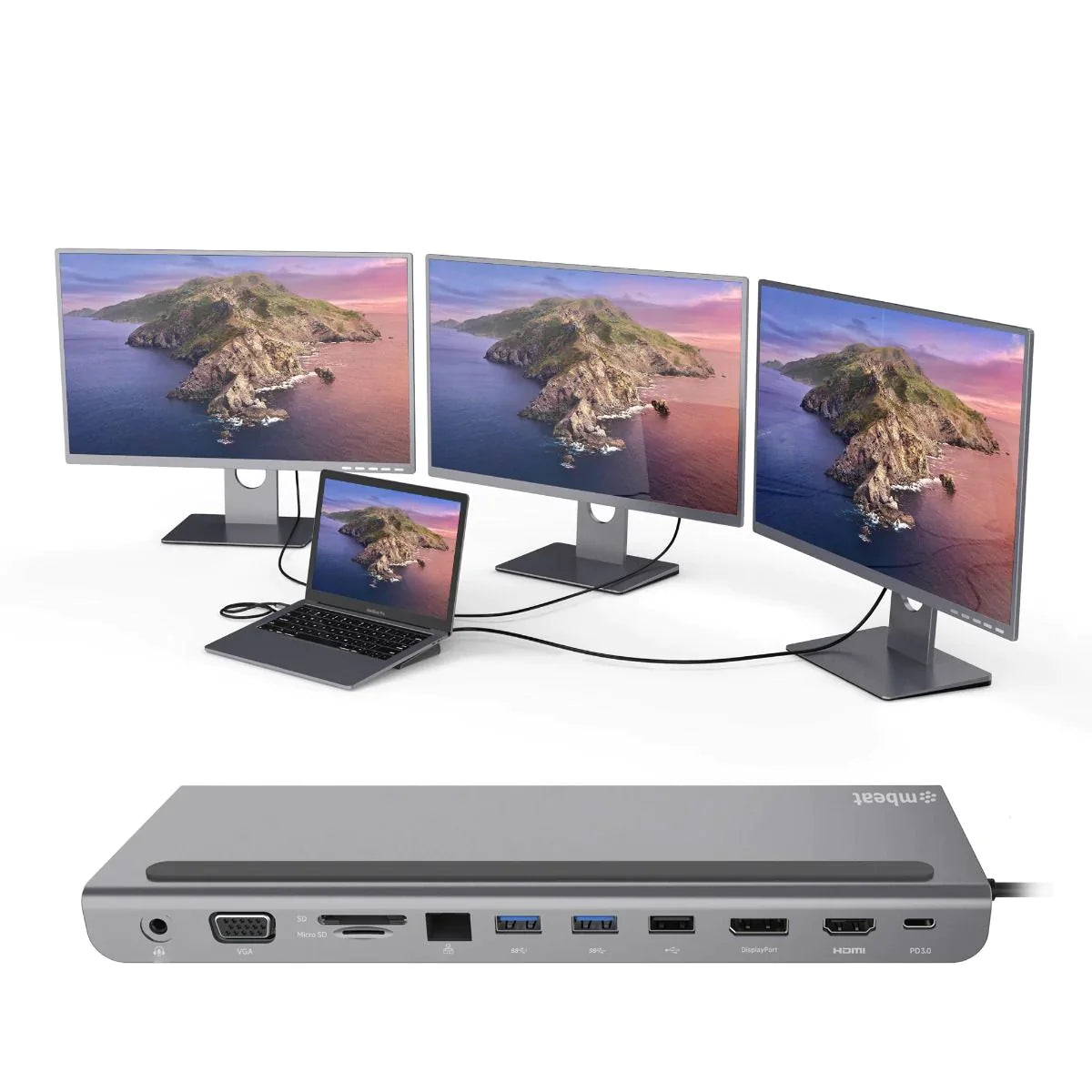 LapStation™ Pro- 11 in 1 Laptop Docking Station - TechNova Innovate